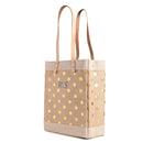 Market Tote in Gold Polka Dot with Monogram