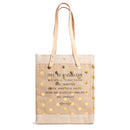 Market Tote in Gold Polka Dot
