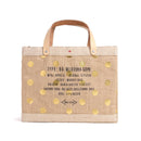 Petite Market Bag in Gold Polka Dot Monoram