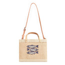 Petite Market Bag with Beaded Sardines with Strap