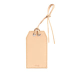 Personalized Leather Gift Tag Monogram Shadow in Natural