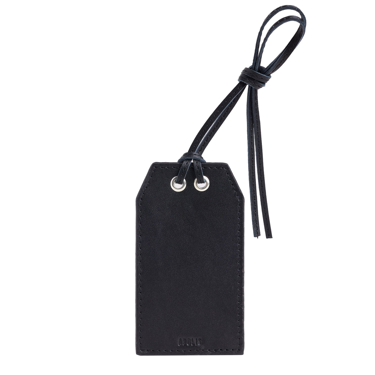 Personalized Leather Gift Tag Note in Black
