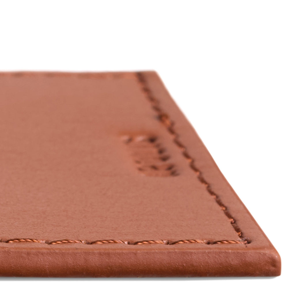 Personalized Leather Gift Tag Note in Dark Brown