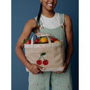 Petite Market Bag with Beaded Cherries