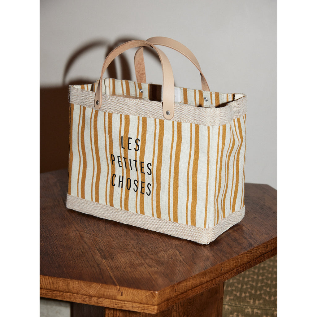 Petite Market Bag in Gold Stripe