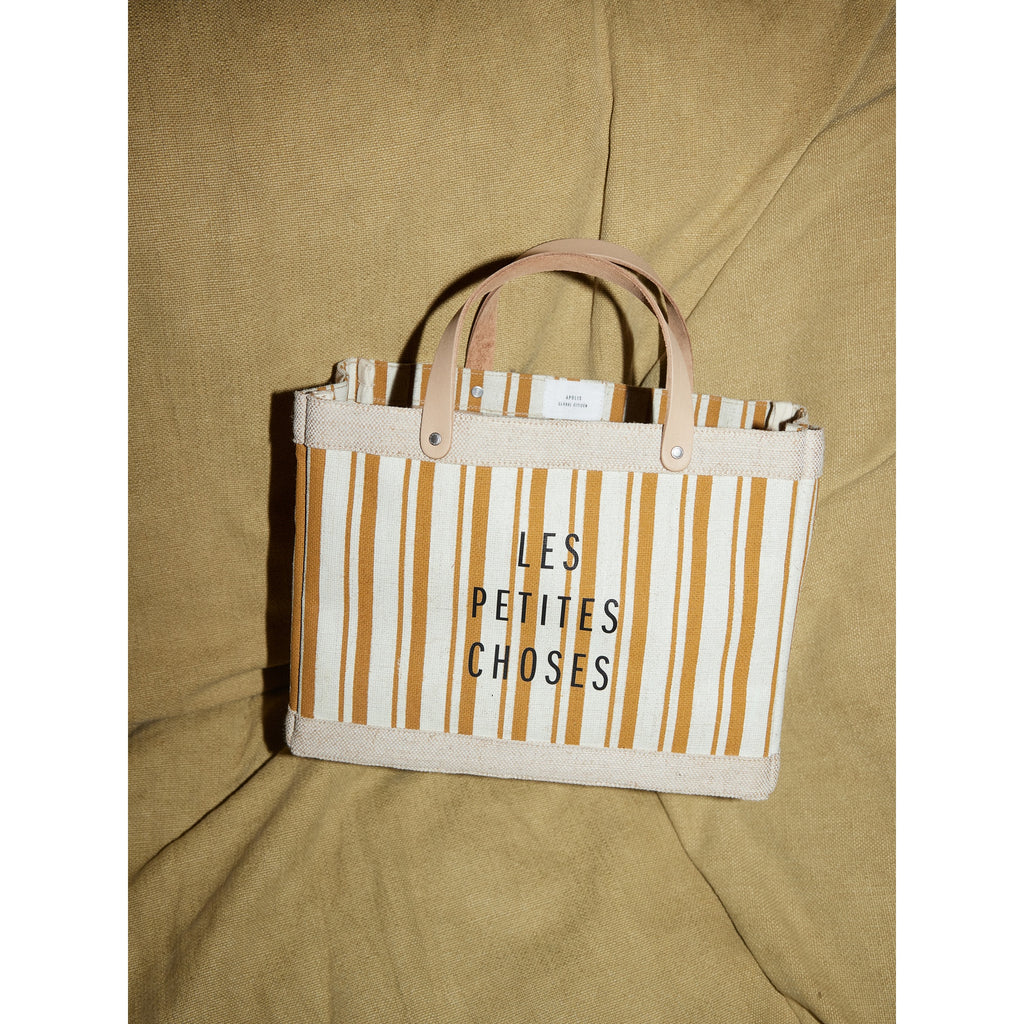 Petite Market Bag in Gold Stripe