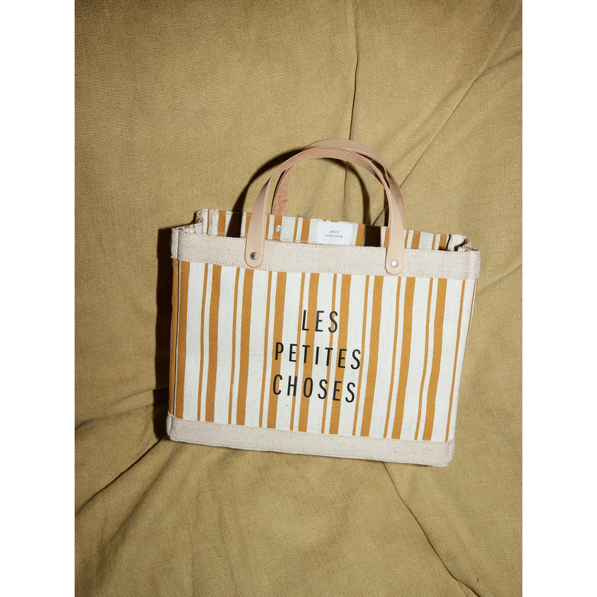 Petite Market Bag in Gold Stripe