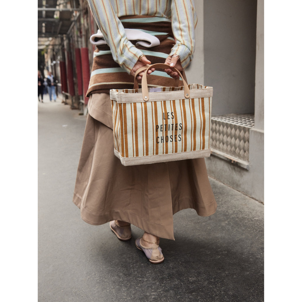 Petite Market Bag in Gold Stripe Large Monogram