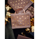 Petite Market Bag in Gold Polka Dot Monoram