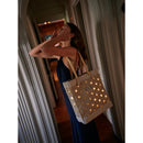 Market Tote in Gold Polka Dot