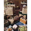 Petite Market Bag in Gold Polka Dot Monoram