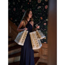 Petite Market Bag in Gold Polka Dot Monoram