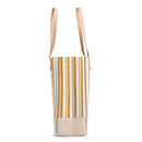 Wine Tote in Gold Stripe Large Monogram | Ships June 15