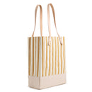 Wine Tote in Gold Stripe Ampersand | Ships June 15