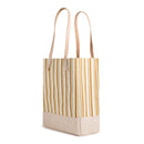 Wine Tote in Gold Stripe Ampersand | Ships June 15