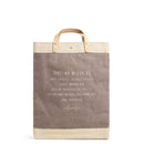 Market Bag in Deep Taupe with Strap