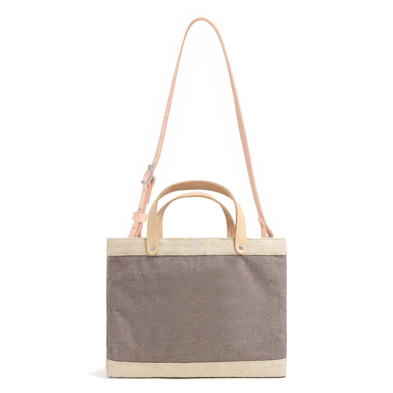 Petite Market Bag in Deep Taupe with Strap