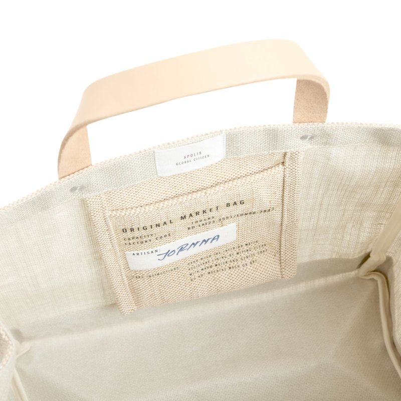 Market Bag in Dove with Strap