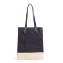 Wine Tote in Black Silver Foil