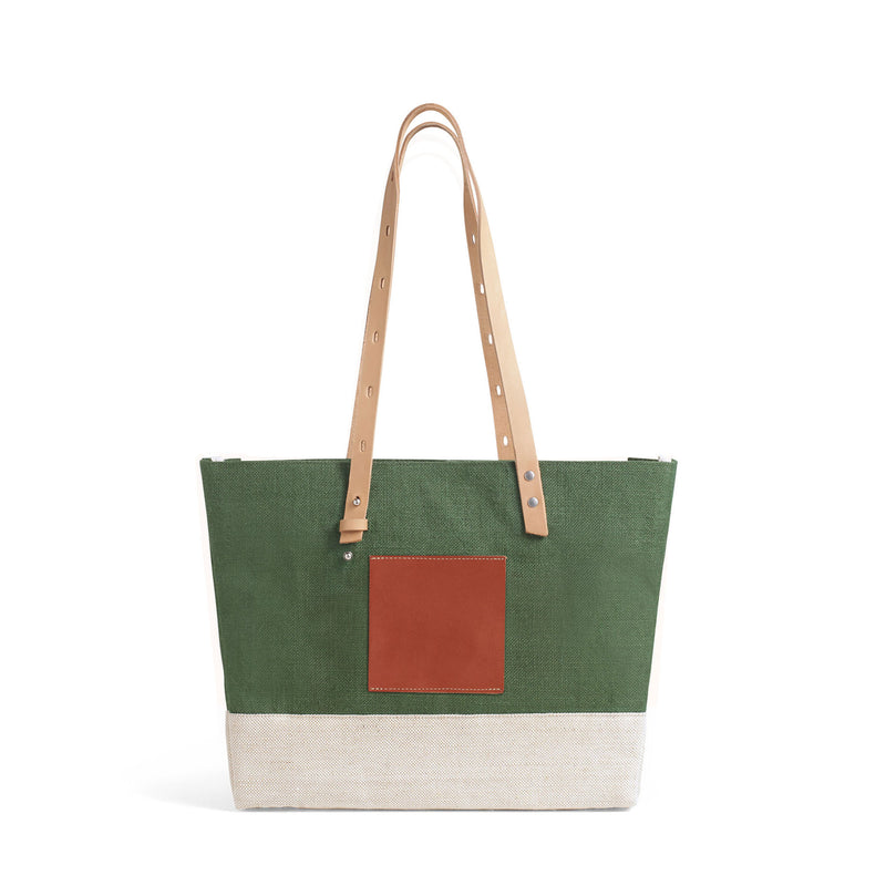 Shoulder Market Bag in Field Green "Alphabet Collection"