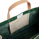 Petite Market Bag in Field Green with Black Monogram