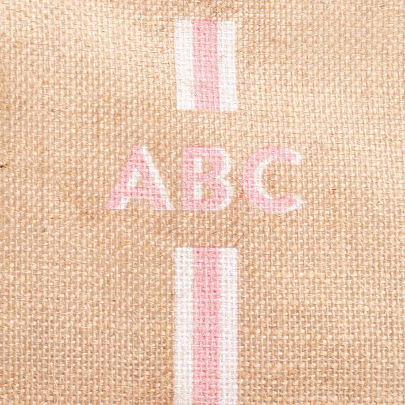 Petite Market Bag in Natural with Pink Striped Monogram