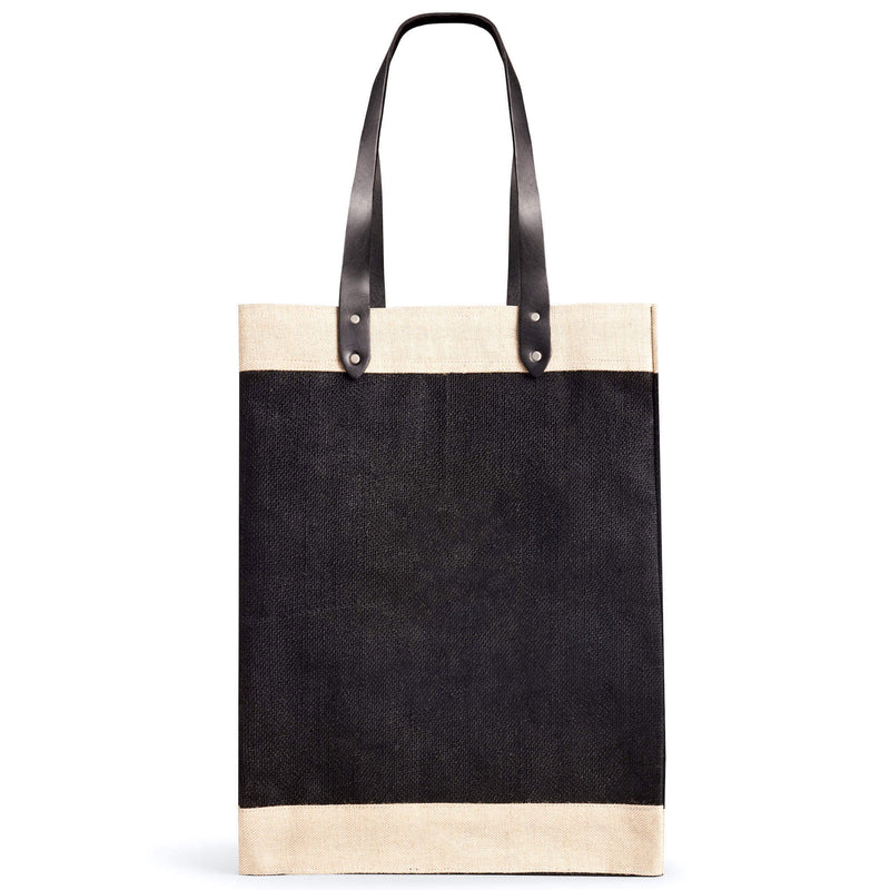 Market Bag in Black with Long Handle
