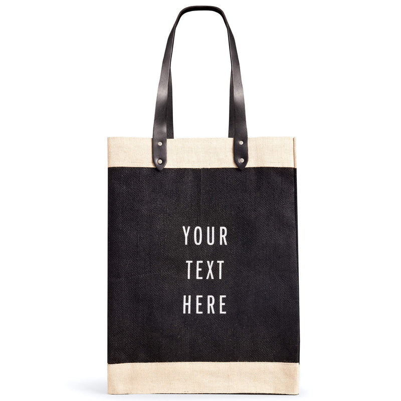 Market Bag in Black with Long Handle