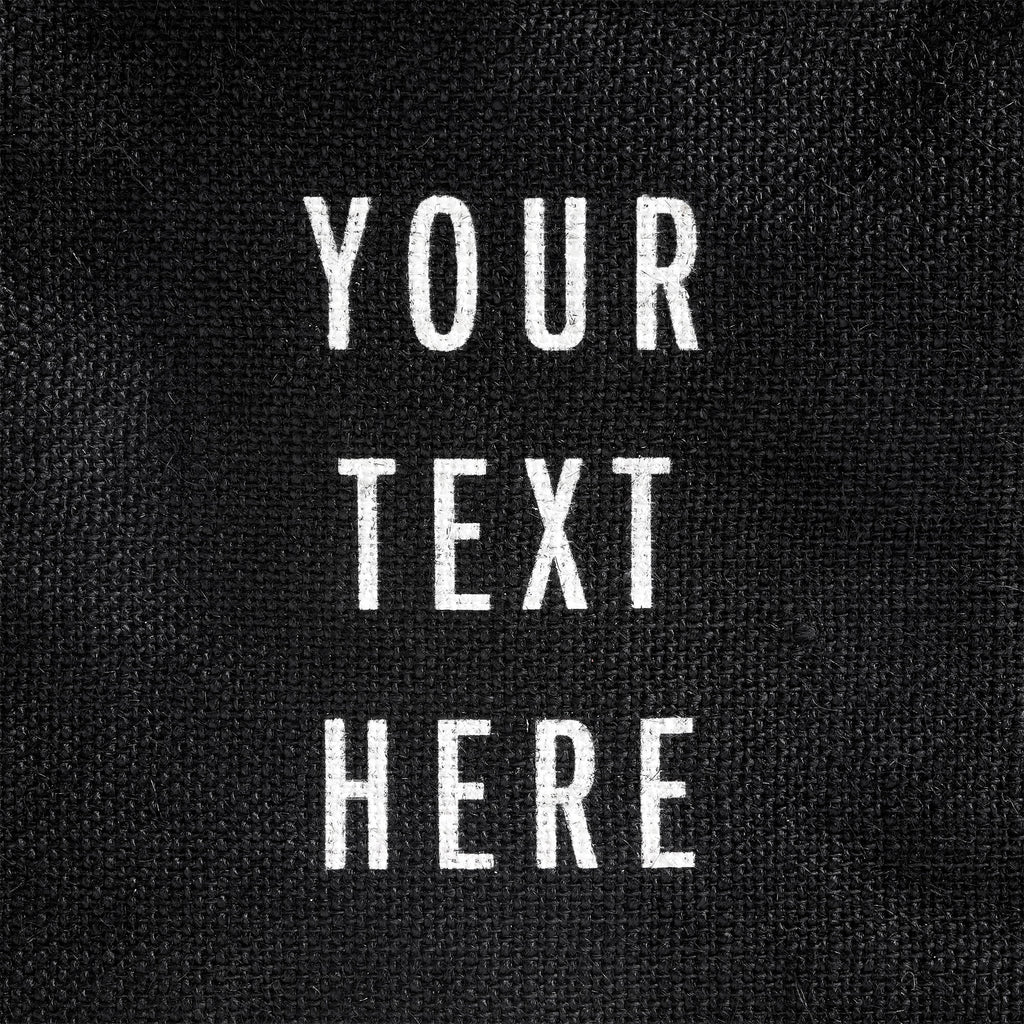 description_Custom printed text with eco-friendly ink.