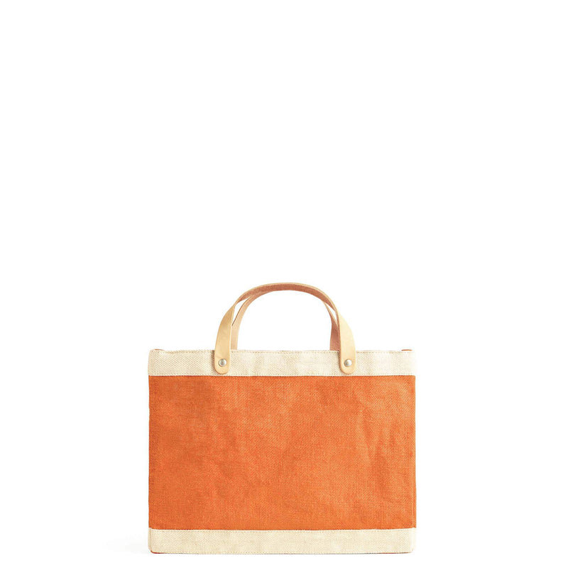 Petite Market Bag in Citrus with Embroidery