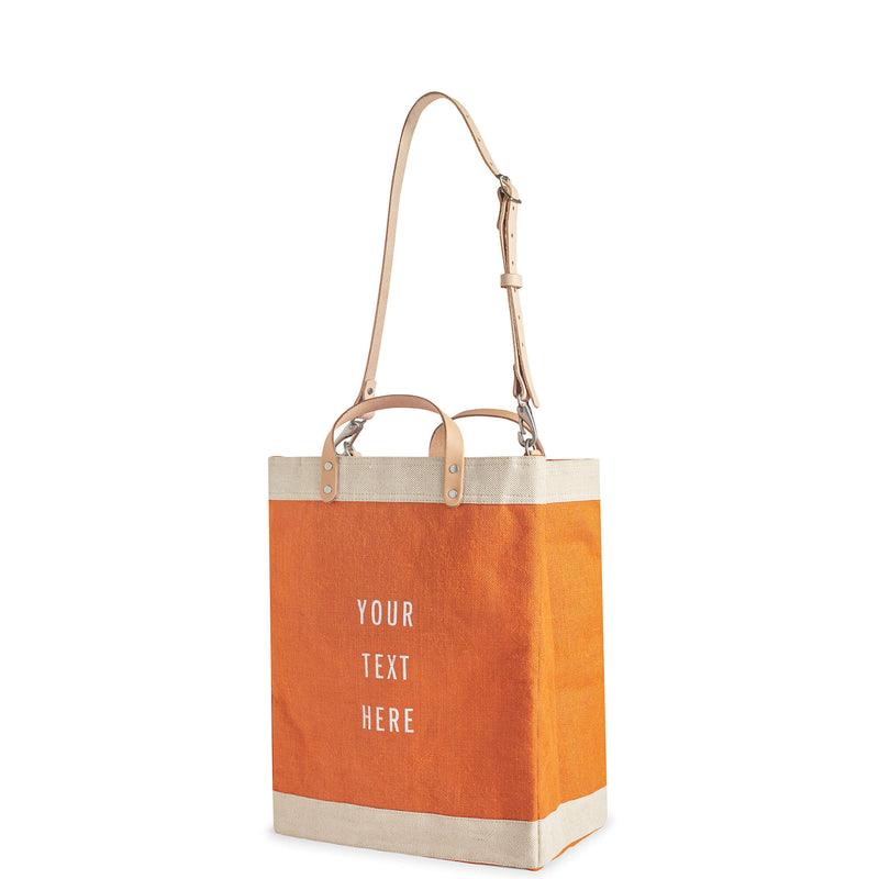 Market Bag in Citrus with Strap