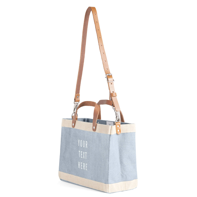 Petite Market Bag in Cool Gray with Strap