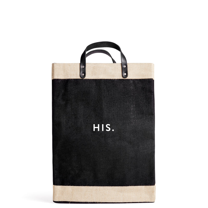 Market Bag in Black with “HIS.”