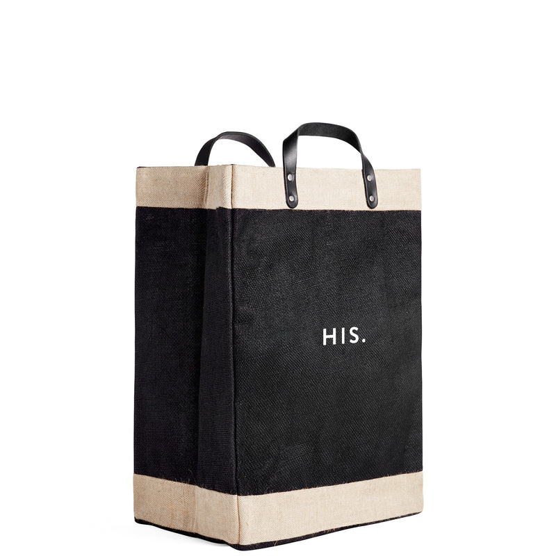 Market Bag in Black with “HIS.”