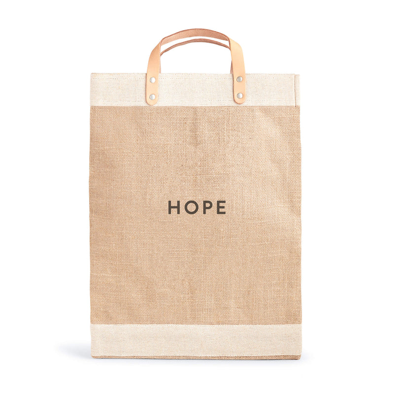 Market Bag in Natural with “HOPE”