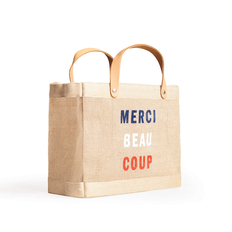Market Bag and Petite Market Bag Bundle in Natural for Clare V. “Merci Beau Coup”
