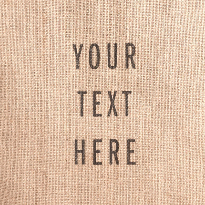 description_Custom printed text with eco-friendly ink.