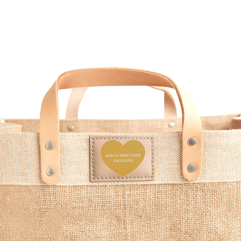 Market Bag in Natural with Love Note