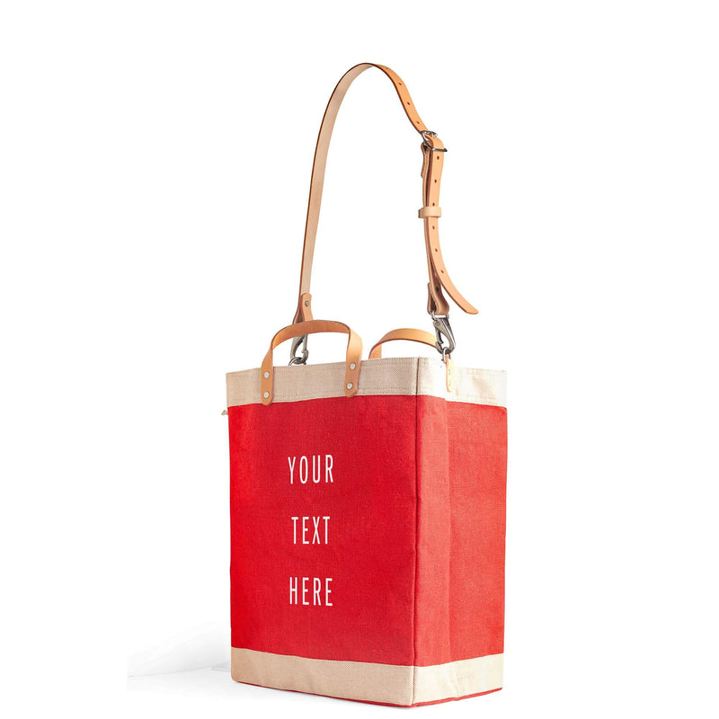 Market Bag in Red with Strap