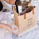 Wine Tote in Natural