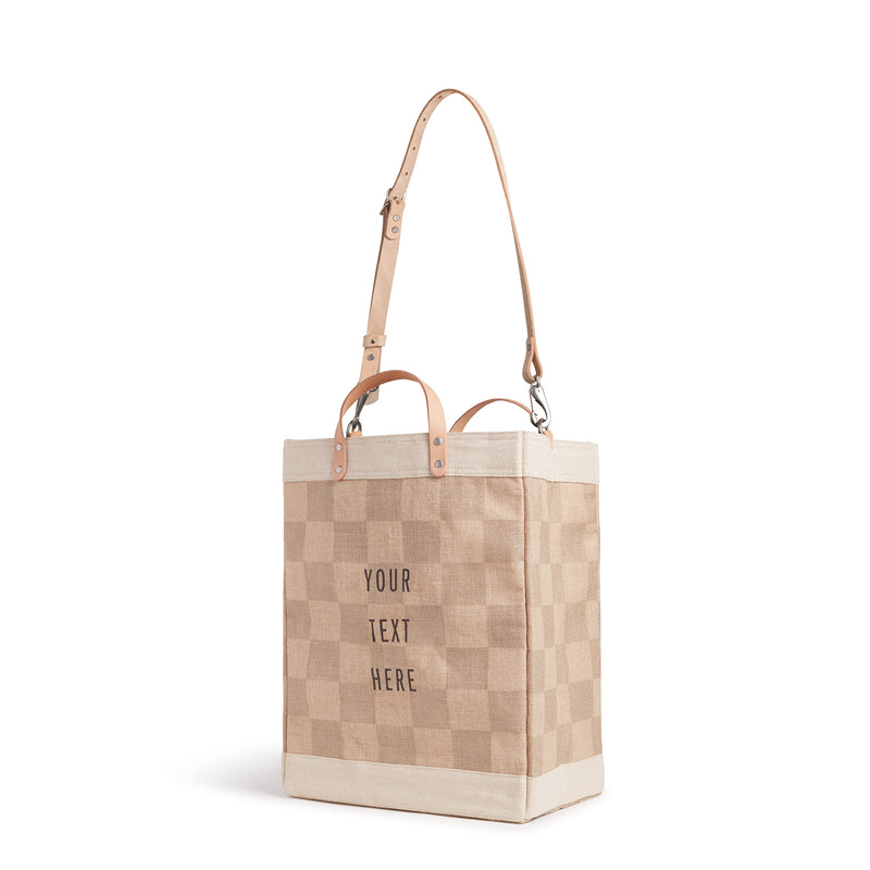 Market Bag in Checker with Strap