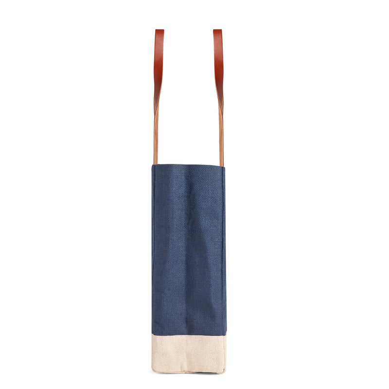 Wine Tote in Navy “Alphabet Collection”