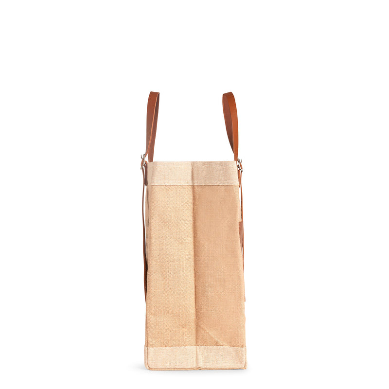 Market Bag in Natural with Adjustable Handle “Alphabet Collection”