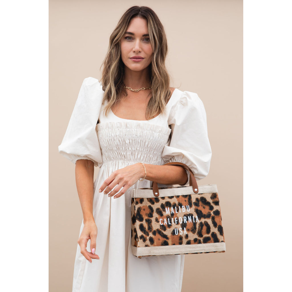 Shoulder Market Bag in Cheetah Print