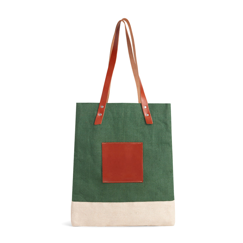 Wine Tote in Field Green “Alphabet Collection”