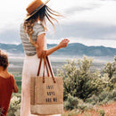 Wine Tote in Natural