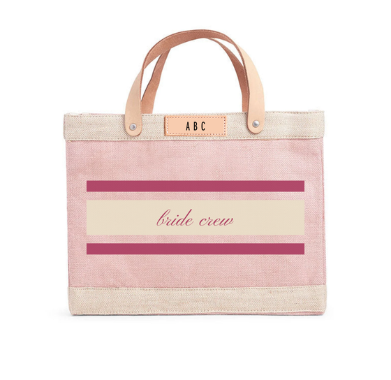 Personalized Petite Market Bag design examples for bachelorette trips