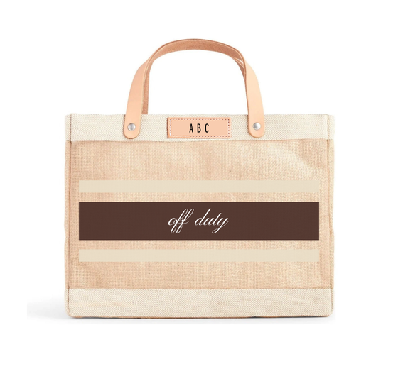 Personalized Petite Market Bag design examples for retreats